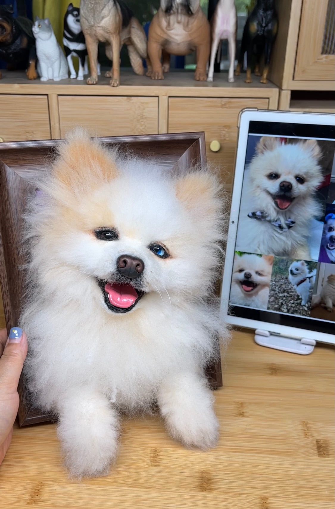 Q-tip's Loving Legacy: A 3D Wool Portrait of Unforgettable Bond - Pawloom Studio
