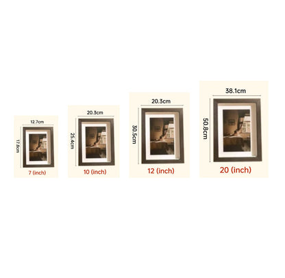 Wool-painted pet portrait size guide for 7, 10, 12, and 20 inch frames
